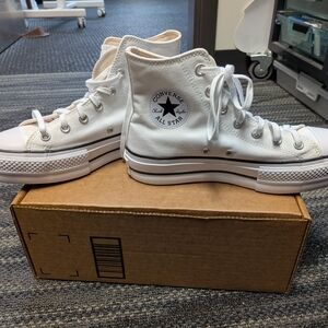 Converse White High-Top Sneakers